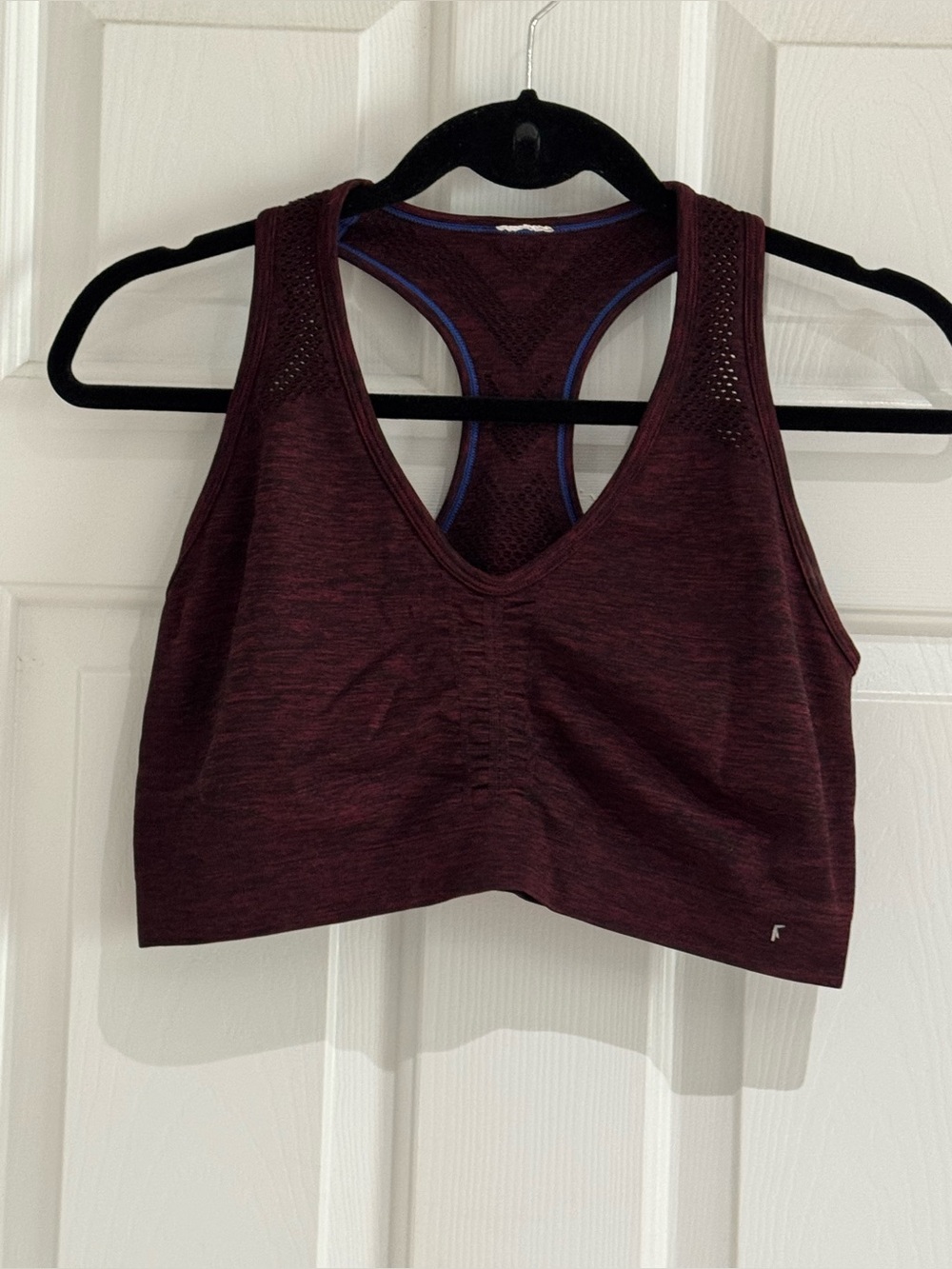 Seamless Racerback Sports Bra in Deep Wine by